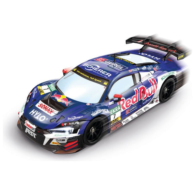 Carrera 370160149 Modellino Radiocomandato Auto Sportiva Scala 1:16 Motore Elettrico 4WD Velocita' 18 km-h Effetti Luce e Fumo Transmitter 2.4 GHz colore Blu Multi
