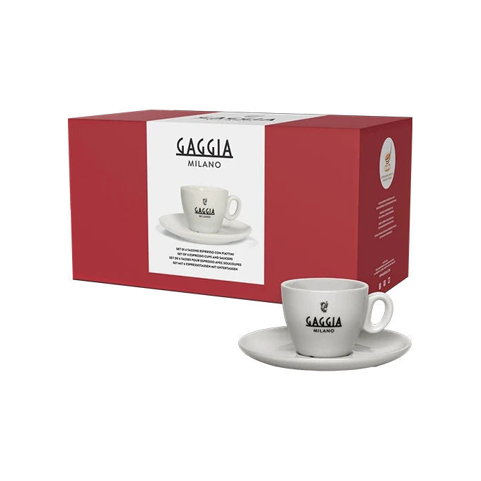 Gaggia 421946506221 Set di 6 tazze espresso 30 ml colore Bianco con motivi neri