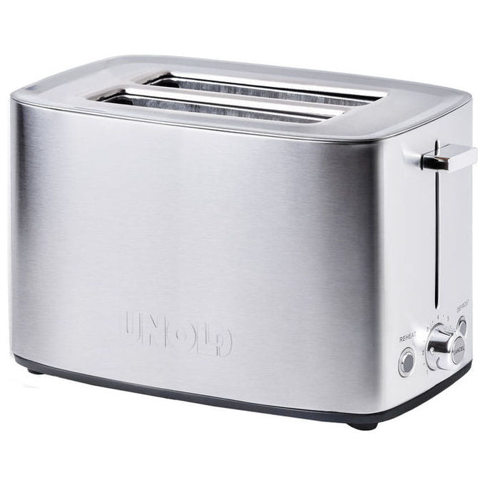 Unold 38216 Thommy Tostapane 2 fette 850 W Acciaio inox fessura extra large vassoio briciole rimovibile colore Acciaio inox
