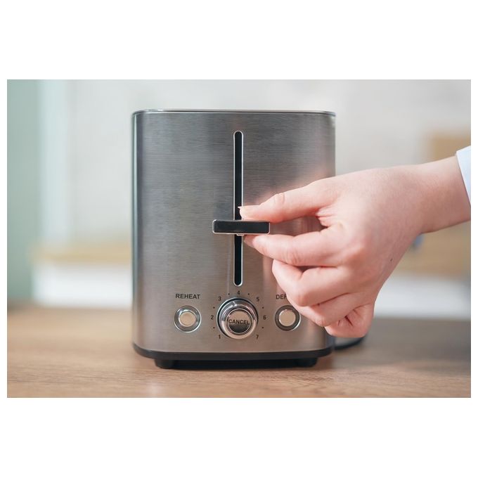 Unold 38216 Thommy Tostapane 2 fette 850 W Acciaio inox fessura extra large vassoio briciole rimovibile colore Acciaio inox