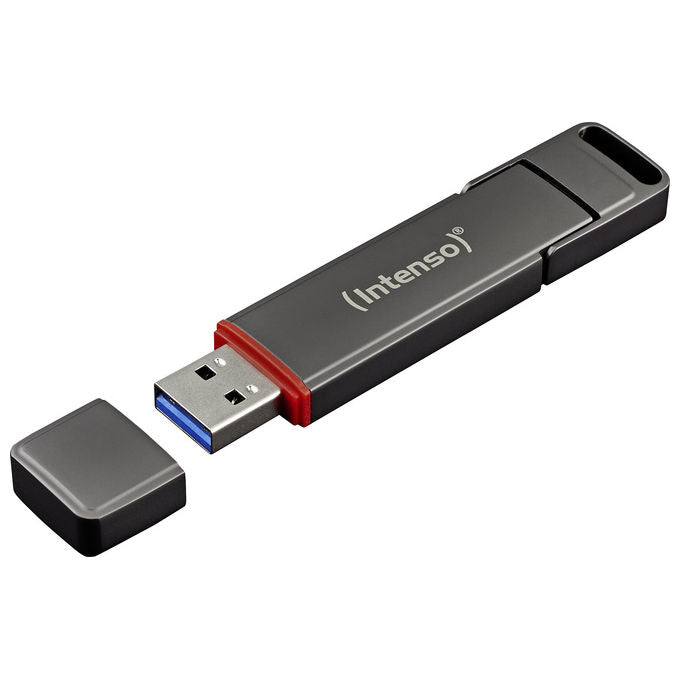 Intenso 3850450 UX100 SSD Esterno USB 3.2 500 GB USB C e USB A 500 MB-s lettura colore Antracite