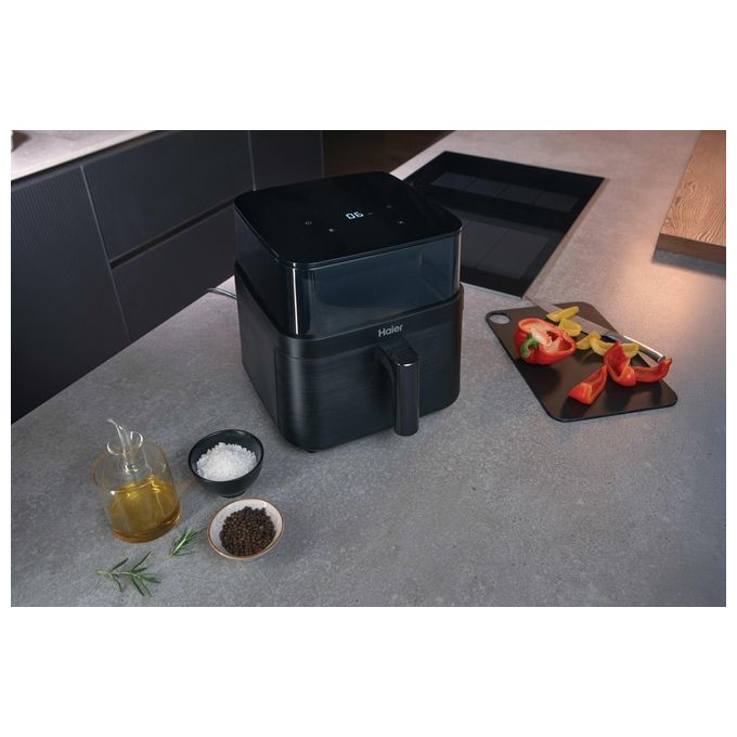 Haier 38600019 Friggitrice ad aria 7 L 1600 W 8 programmi Display Touch colore Nero