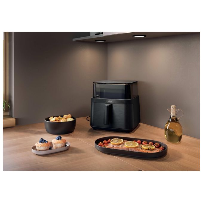Haier 38600019 Friggitrice ad aria 7 L 1600 W 8 programmi Display Touch colore Nero