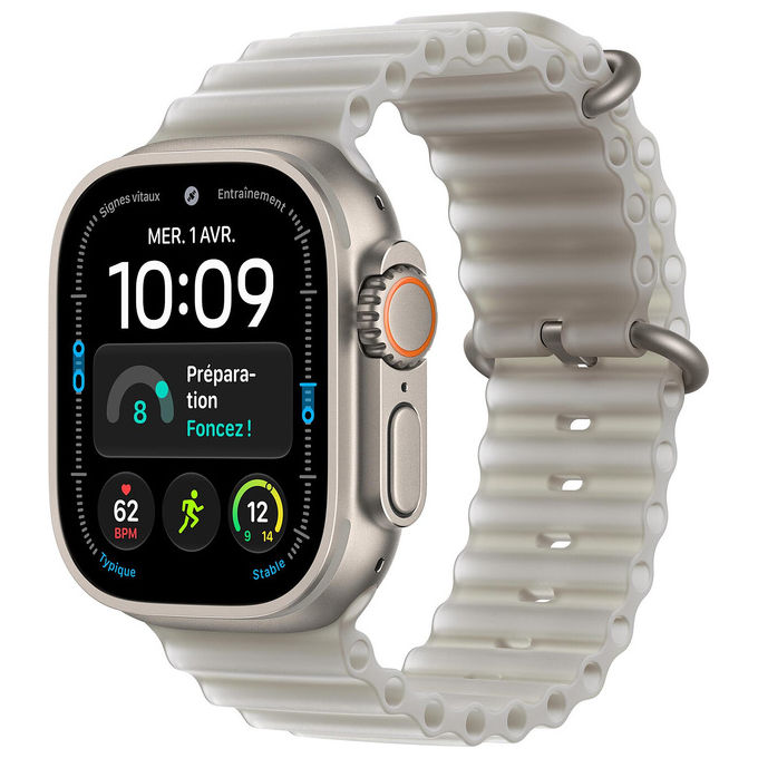 Apple MJAY4QL-A Apple Watch Ultra 4 GPS + Cellular Smartwatch 49 mm con batteria fino a 45 ore monitoraggio salute avanzato e connettivita' satellitare colore Titanio
