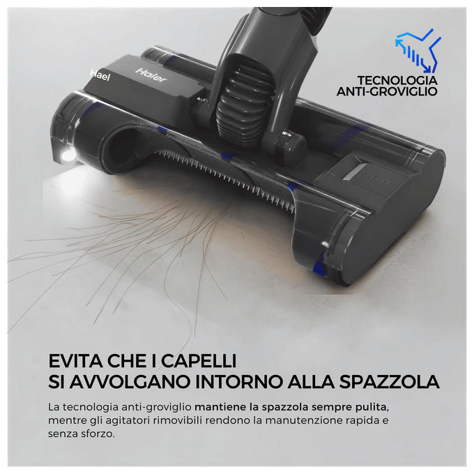 Haier HCVM5550PX 0LL I-Pro Clean M5 Aspirapolvere a batteria Senza sacchetto 0.85 L 650 W 100 min colore Nero Bronzo