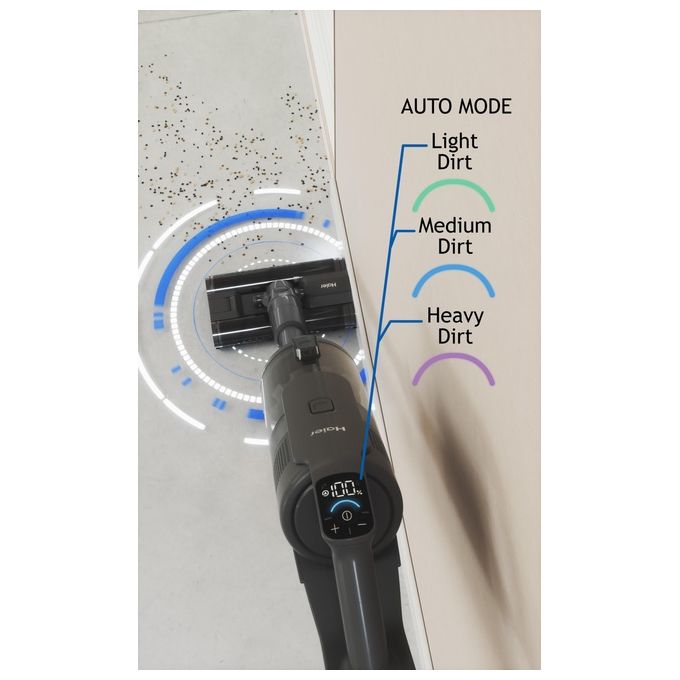 Haier HCVM5550PX 0LL I-Pro Clean M5 Aspirapolvere a batteria Senza sacchetto 0.85 L 650 W 100 min colore Nero Bronzo