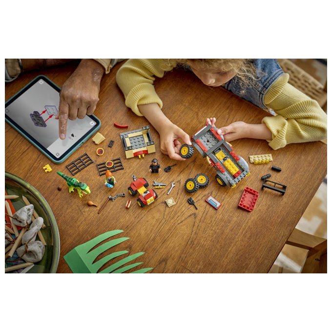 Lego 77978 Camion da Trasporto per il Giovane T. Rex Set da Costruzione con Dinosauro ATV e 2 Minifigure 115 Pezzi colore Multicolore