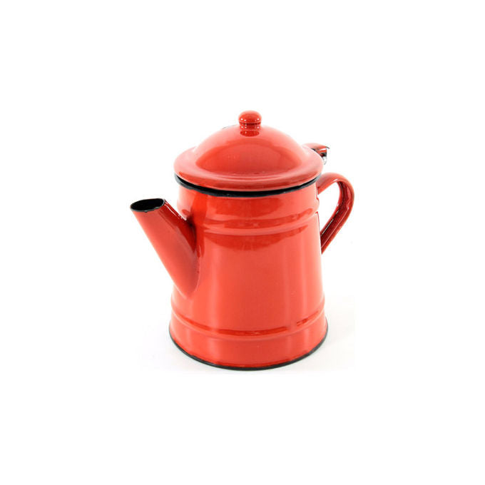 Kaufgut 012155 Caffettiera Smalto 11cm 0.6 Litri Rosso