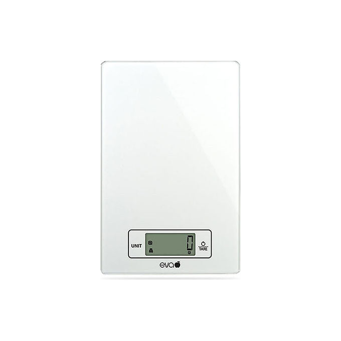 Kaufgut 033375 Bilancia da Cucina Digitale in Vetro Bianco 15Kg-1gr