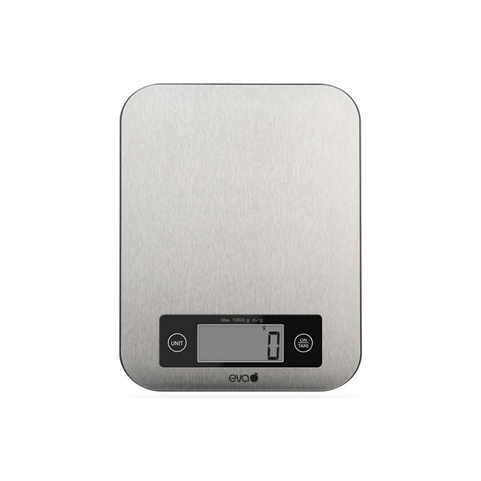 Kaufgut 033381 Bilancia da Cucina Digitale Inox 10Kg-1gr Eva