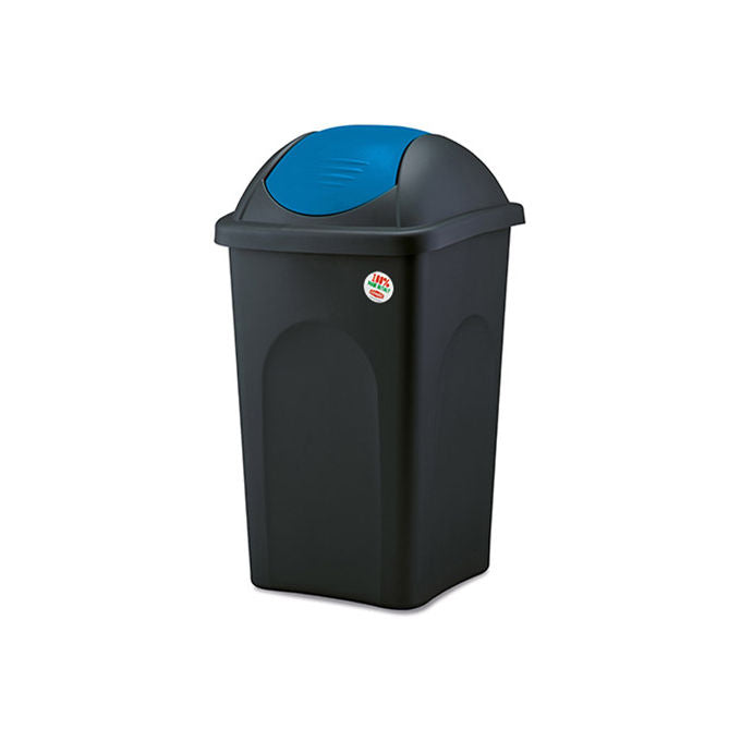 Stefanplast Pattumiera Bascula Multipat 30 Litri Nero-Blu