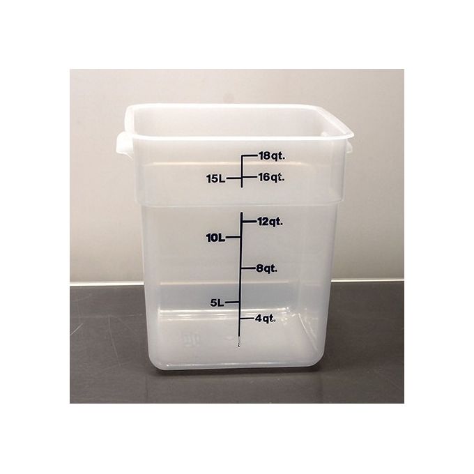 Barattolo quadrato in polipropilene Lt.17,2