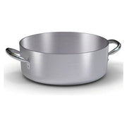 Casseruola bassa in alluminio professionale con 2 manici cm 45