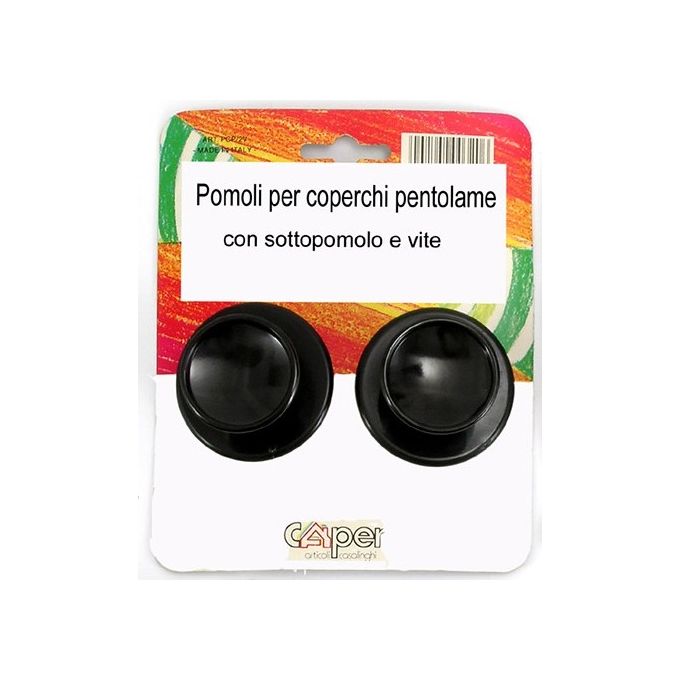 2 Pomoli per coperchio con sottopomolo e vite