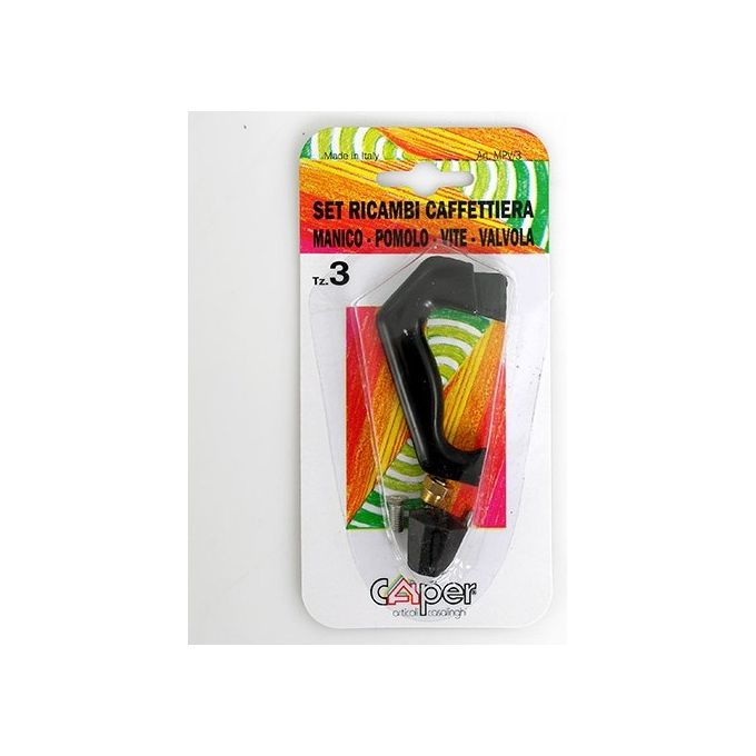Set ricambi caffettiera 2 tazze Manico pomolo vite valvola
