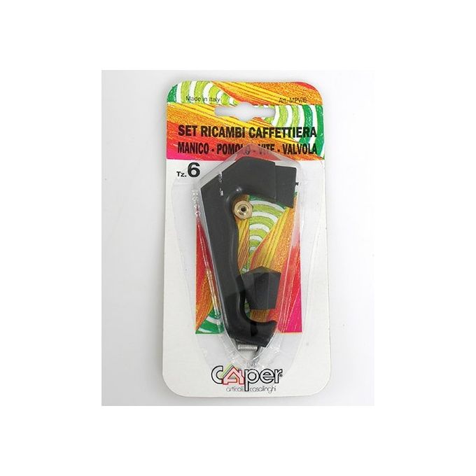 Set ricambi caffettiera 6 tazze Manico pomolo vite valvola