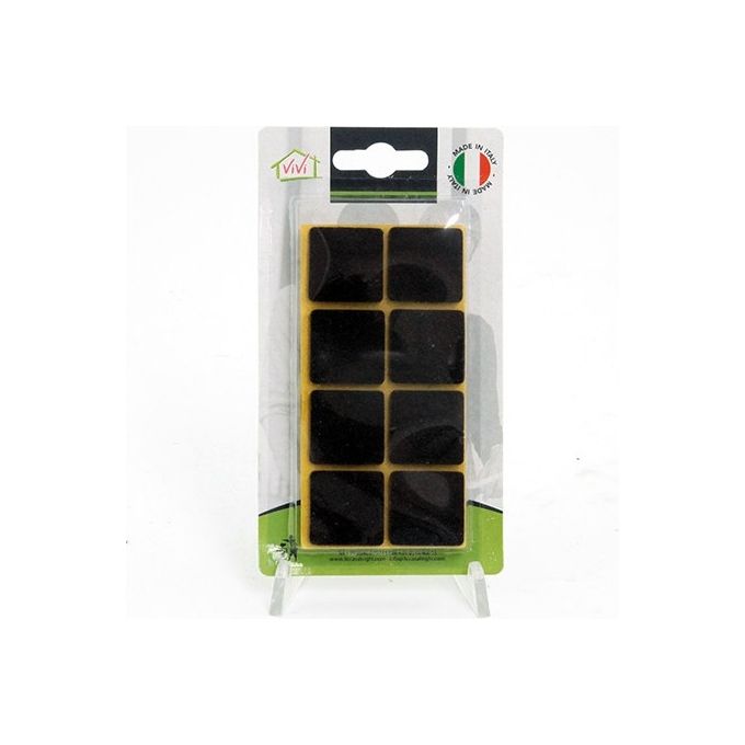 24 Feltrini quadrati marroni 2,8x2,8