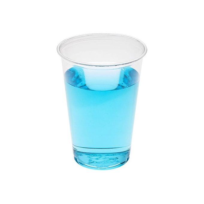 20 Bicchieri da acqua conici 320 cc tacca in plastica traslucida