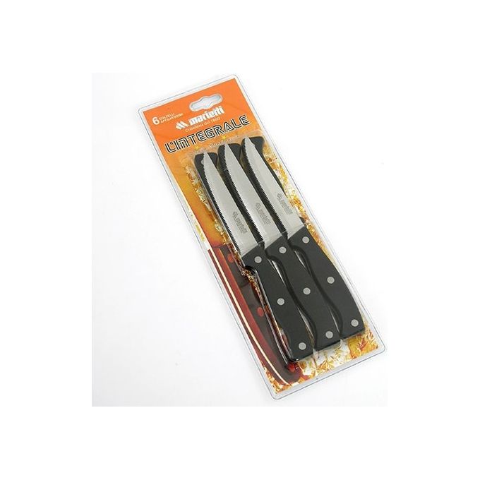 6 Coltelli da bistecca 11,5 Nero