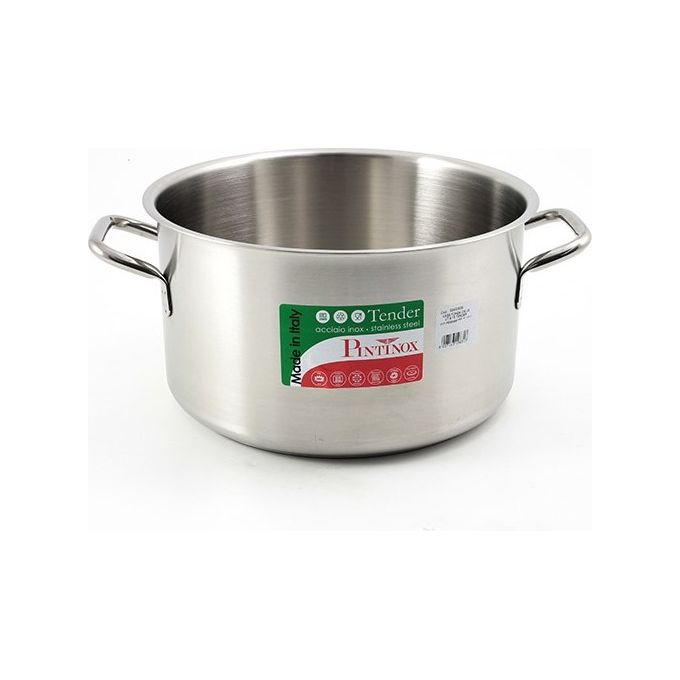Casseruola alta con 2 manici in acciaio inox Tender Cm.28
