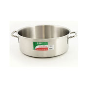 Casseruola bassa per induzione con 2 manici in acciaio inox Diametro 40 cm