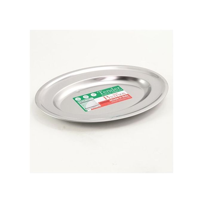 Piatto da portata ovale in acciaio inox 31 cm