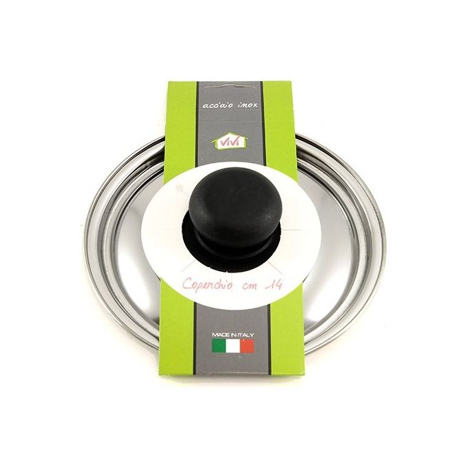 Coperchio in acciaio inox con cravatta cm 14