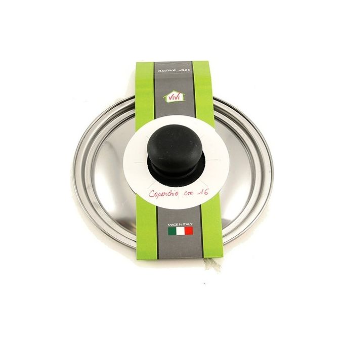 Coperchio in acciaio inox con cravatta cm 16
