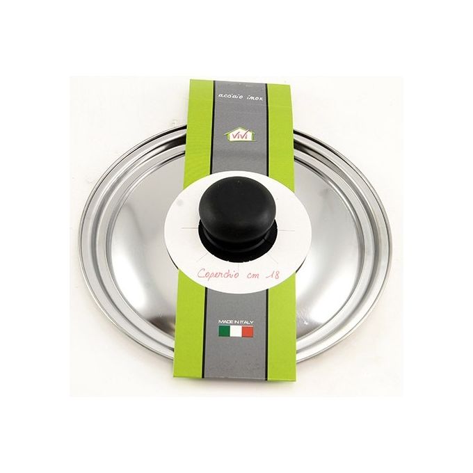 Coperchio in acciaio inox con cravatta cm 18