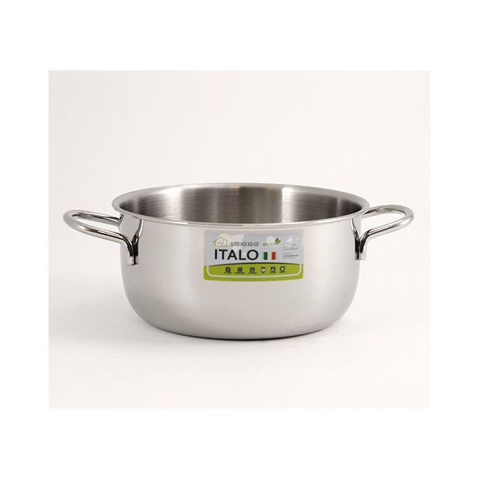 Casseruola fonda per induzione con 2 manici Italo cm.18