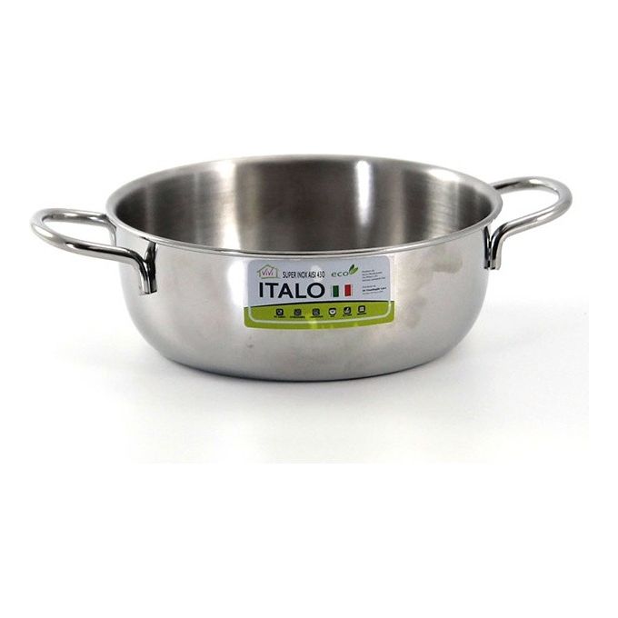 Tegame per induzione con 2 manici in acciaio Inox Diametro 20