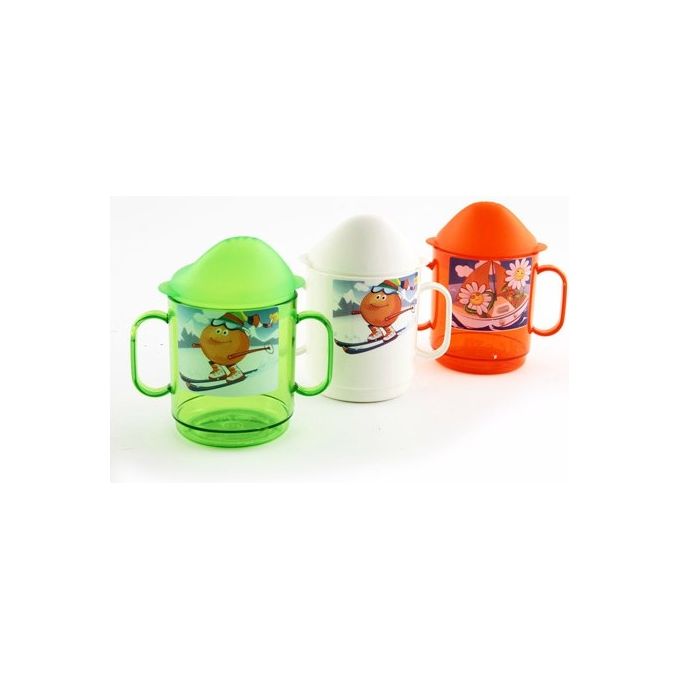 Bicchiere con due manici da bambino Decorato