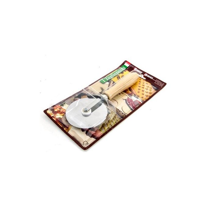 Tagliapizza liscio in acciaio inox D.88