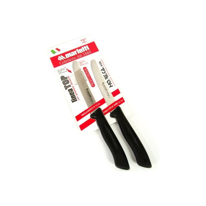 2 Coltelli da tavola dentati 11 Nero