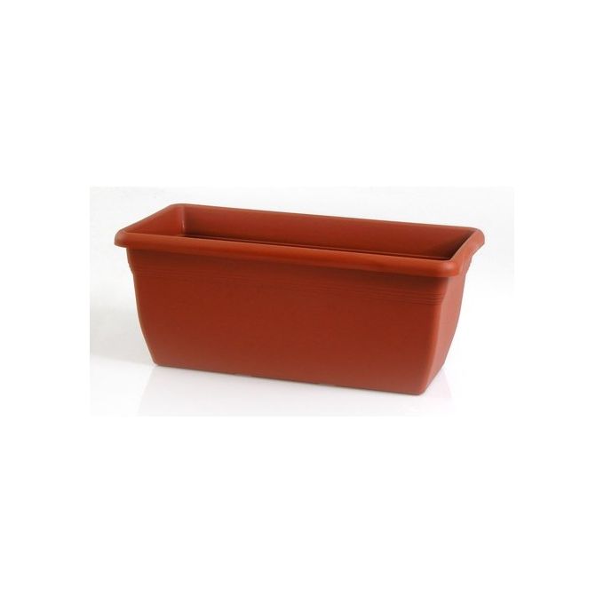 Stefanplast Vaso in Plastica Medio Rettangolare Coccio 80X39 H.34