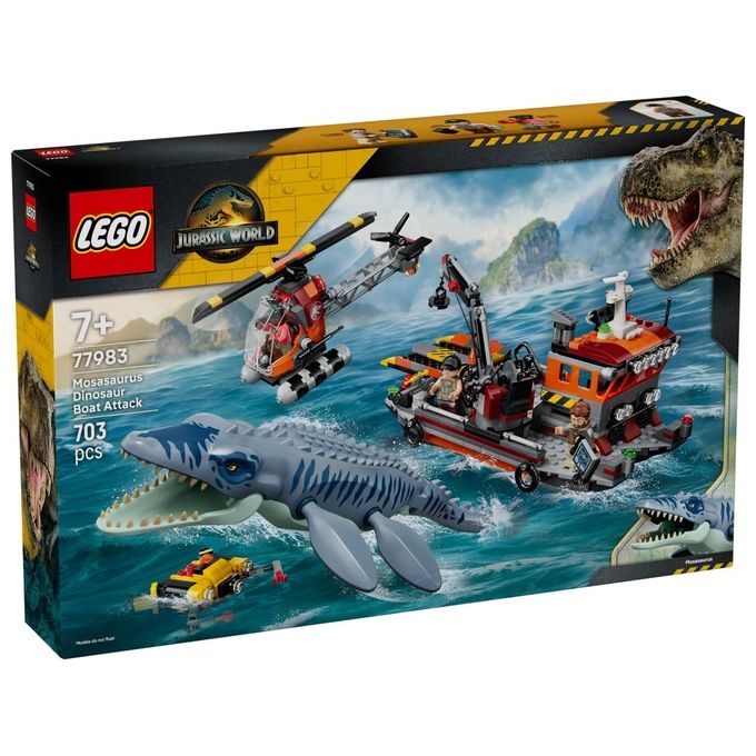 Lego 77983 Attacco Alla Barca Del Dinosauro Mosasaurus 703 pezzi eta' 7+ colore Multicolore