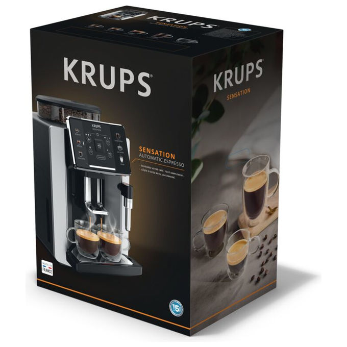 Krups EA910A10 Sensation Macchina da caffe' Automatica Capacita' serbatoio 1,7 L Pressione 15 bar Potenza 1450 W colore Nero Cromo