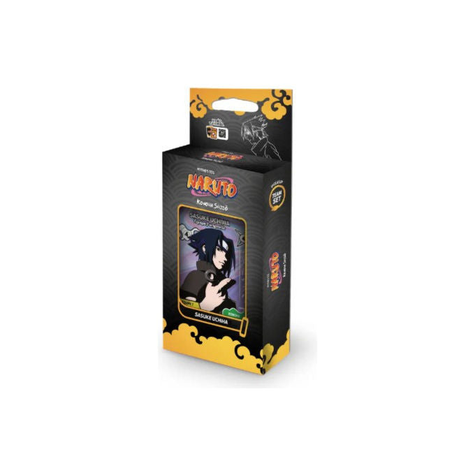 Cicaboom 8052532637959 Naruto Mythos TCG Teamset Sasuke - Mazzo Base da 50 carte con carte esclusive e guida strategica lingua Inglese colore Nero