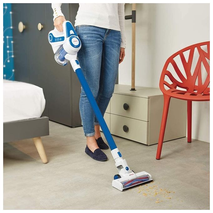 Polti forzaspira slim sr90b plus scopa elettrica ricaricabile senza fili blu e bianco