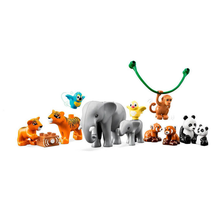 LEGO Duplo Animali dell'Asia Giochi Educativi per Bambini con 11 Figure di Animali e Mattoncino con Suoni Realistici