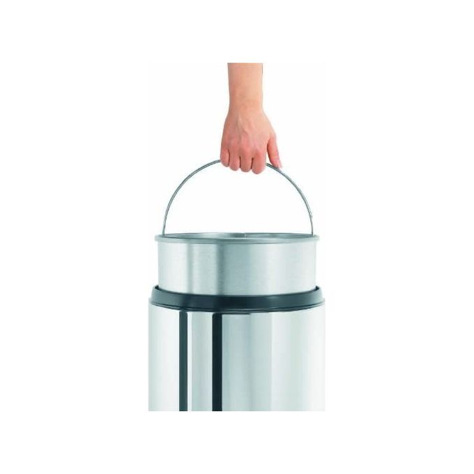 Brabantia 287527 Flameguard Cestino Ignifugo 30 L Acciaio Inox con Secchio Interno Rimovibile colore Argento