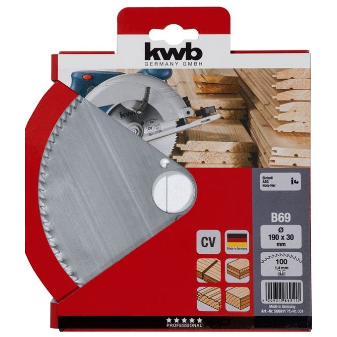 Kwb Lama Legno D.190X30 Mm - 100 Denti