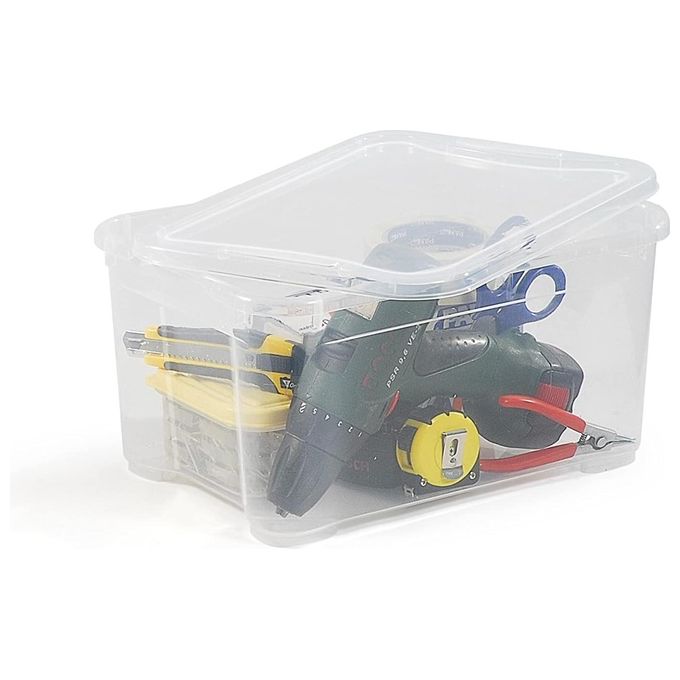 Keter Set di 5 Contenitori in Plastica T Box XS Trasparenti per Vestiti Scarpe e Portaoggetti 14 L 38x26x19H cm