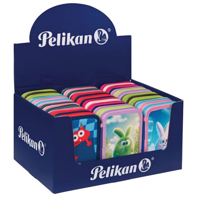 Pelikan 400207261 Monsters Astuccio Scolastico 3 Zip Completo 18 Matite Colorate 18 Pennarelli Colorella Star