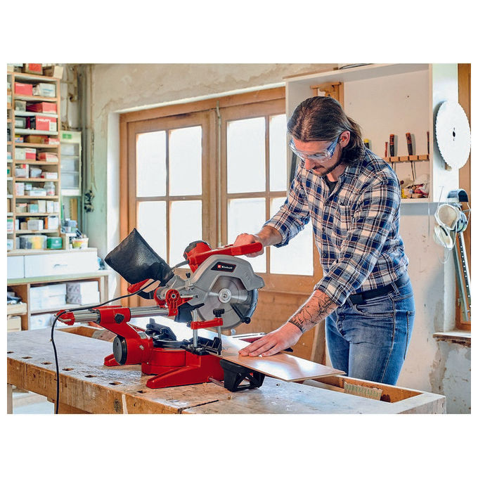 Einhell Troncatrice Radiale Te-Sm 254 Dual per Fai da Te Seghe a Nastro per Ferro e Metalli
