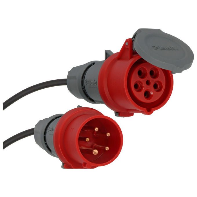 Brennenstuhl 4007123005796 Cavo di prolunga CEE IP44 10 m H07RN-F 5G1,5 5 poli 400V-16A colore Nero, Rosso