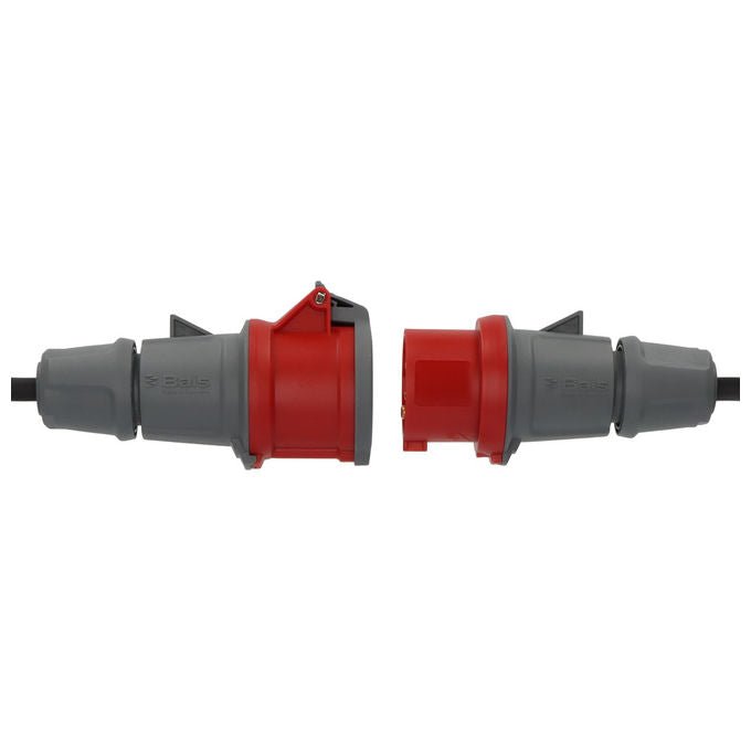 Brennenstuhl 4007123005796 Cavo di prolunga CEE IP44 10 m H07RN-F 5G1,5 5 poli 400V-16A colore Nero, Rosso