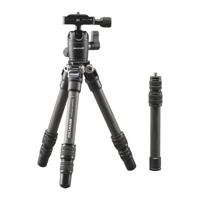 Cullmann 56814 Carvao 816 TCS Treppiede in Carbonio per Fotocamera Digitale e Smartphone 4 Kg Altezza Massima 70.5 cm colore Nero