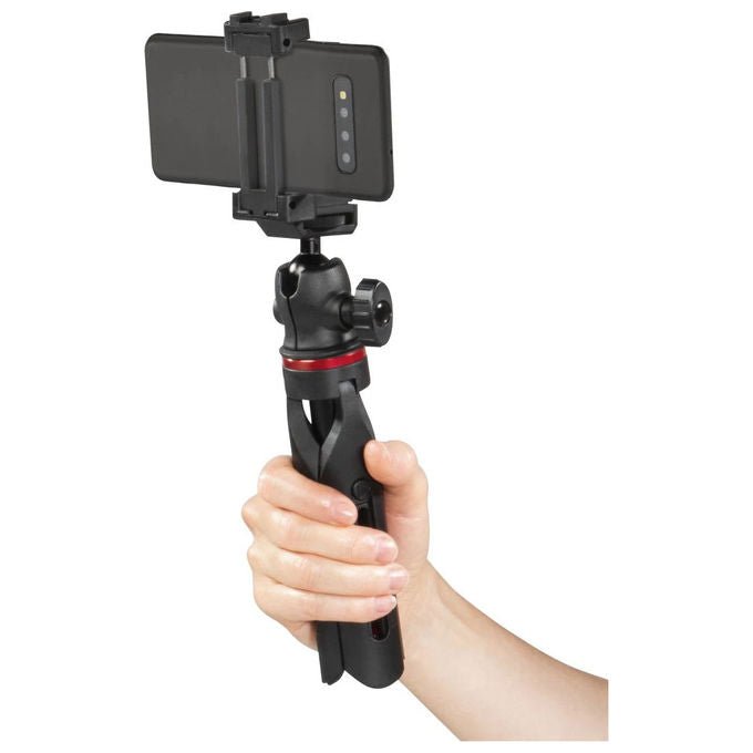 Hama 00004679 Solid 80 Ball Treppiede per Smartphone e Fotocamera Digitale Altezza Max 80 cm con Testa a Sfera e Bluetooth 5.3 colore Nero