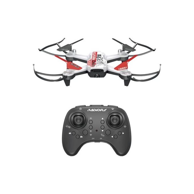 Ods Drone Giocattolo Radiofly Space Predator con Videocamera Bianco